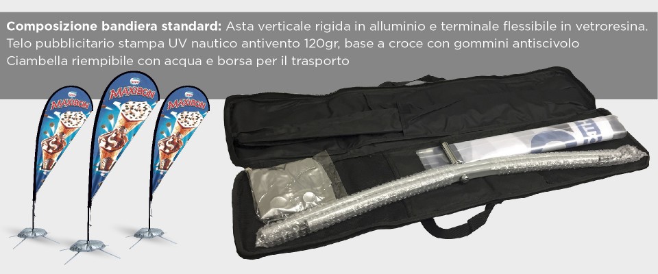 Misterlabel - Bandiera Personalizzata - Modello Goccia