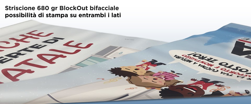 Banner 680 gr blockout bifacciale stampa su entrambi i lati