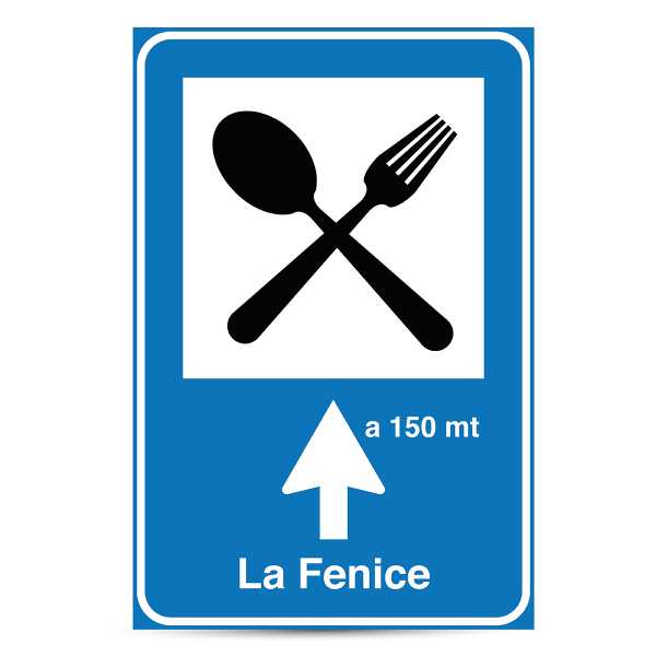 Cartello Segnaletico per RISTORANTE 60x90 cm stampa