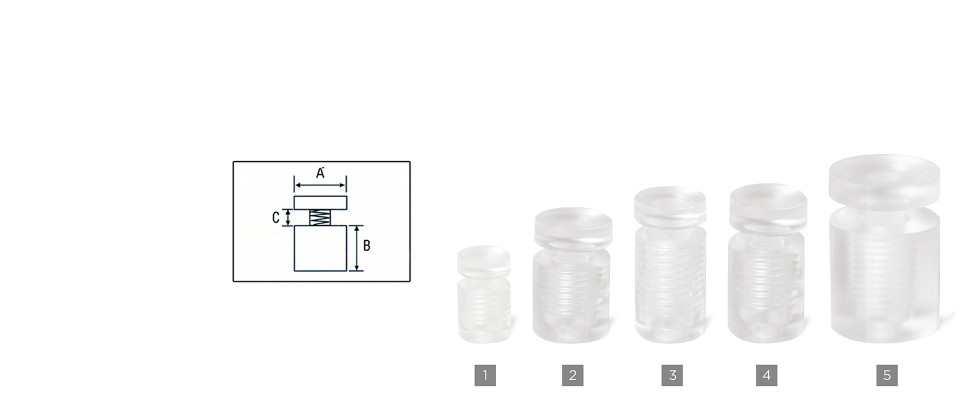 Distanziali targhe in plastica trasparente online