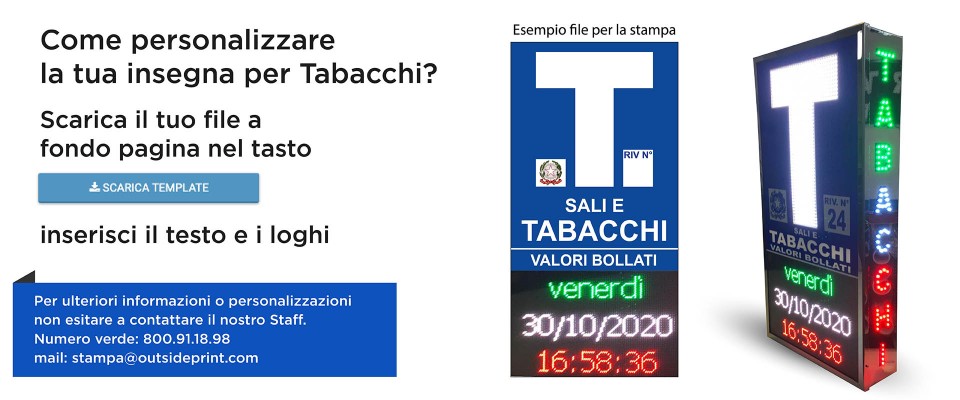 Insegna Tabacchi Ora e Data Full online