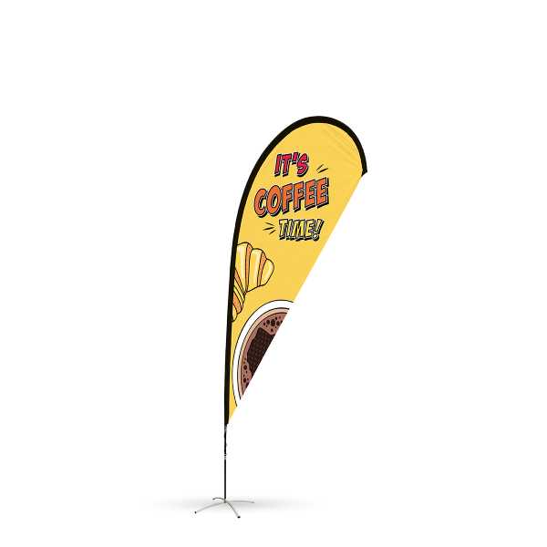 Bandiera Pubblicitaria Verticale 3x5 Piedi (90x150 Cm) - Per Negozio, Ristorante, Business