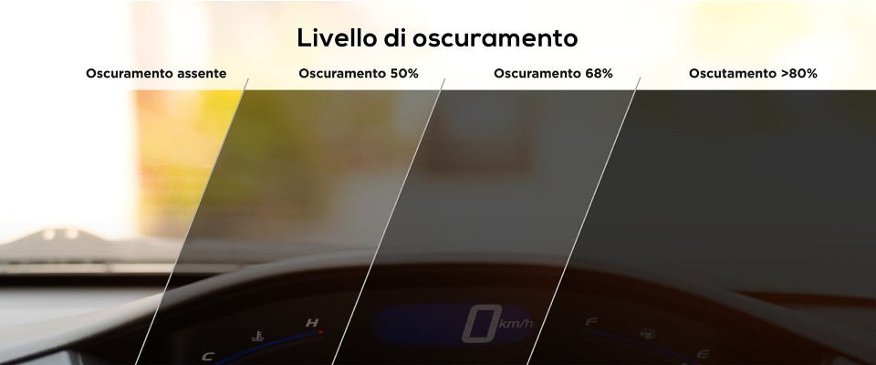 Oscuramenti vetri per auto, No pellicola vetri auto