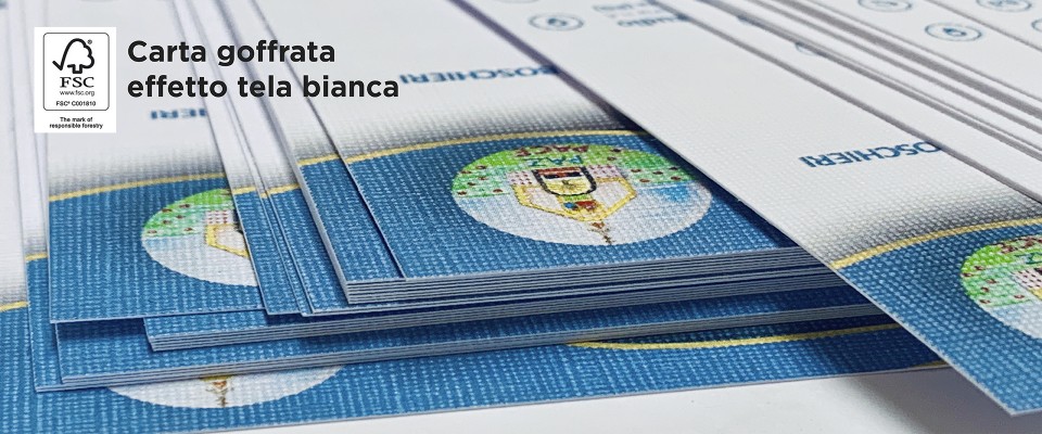 Stampa biglietti da visita carte speciali goffrati effetto tela