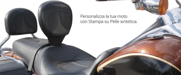 Stampa su pelle per accessori moto